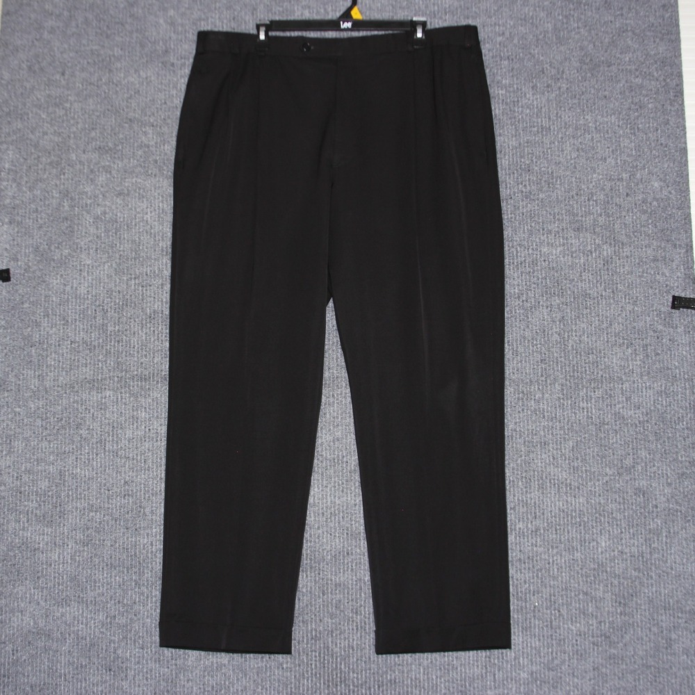 346 Brooks Brothers Men Black‎ Pleated Wool Dress Pants Size W40 L30 Dress Pants
